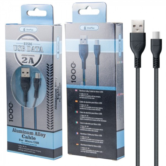 ONE PLUS MICRO USB DATA CABLE PRETO REF B3586 (2101052)